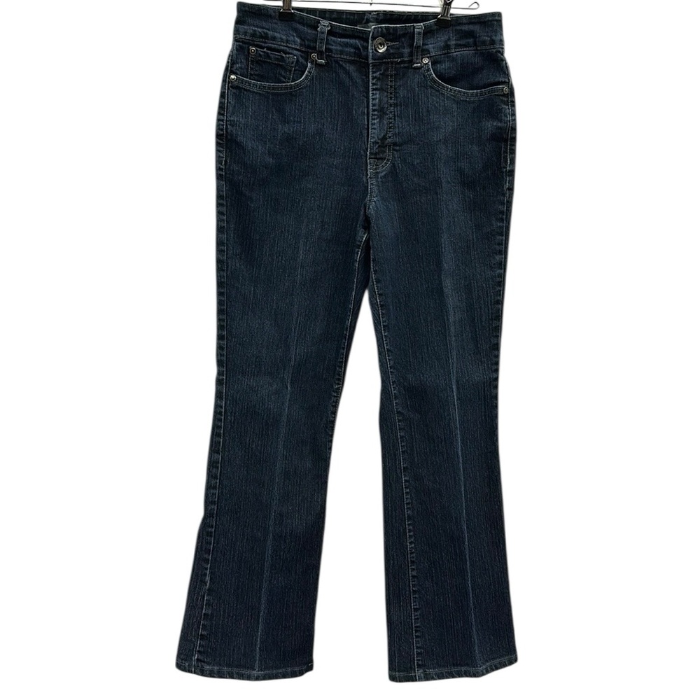 Nine West Marianna Tummy High Waist Stretch Denim Bootcut Blue Jeans Womens 10